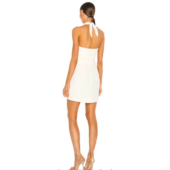 Amanda Uprichard Mezcal Cross Front Halter Mini Dress - Picture 2 of 7